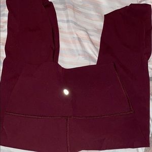 red lululemon winder under leggings